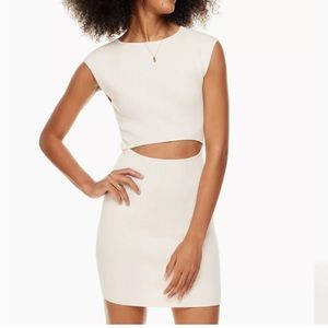 Aritzia Cut-Out Knit Mini Dress